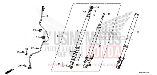GABEL, VORNE MSX125AH de 2017